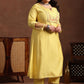 Plus Size Ethnic Motifs Thread Work Kurta & Trousers & Dupatta