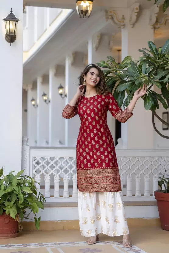 Women Viscose Rayon Sharara set