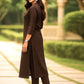 V-Neck Pure Cotton Straight Kurta with Trousers - Amy's Cart