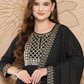 Women Floral Embroidered Empire Sequinned Kurta with Palazzos & With Dupatta