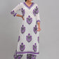 Floral Printed V-Neck Regular Pure Cotton Kurta With Salwar & Dupatta