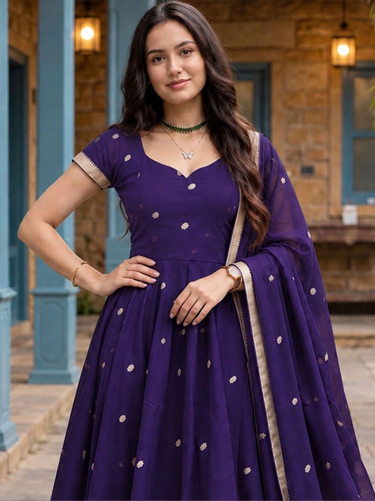 Women Ethnic Motifs Embroidered Regular Kurta with Trousers & With Dupatta