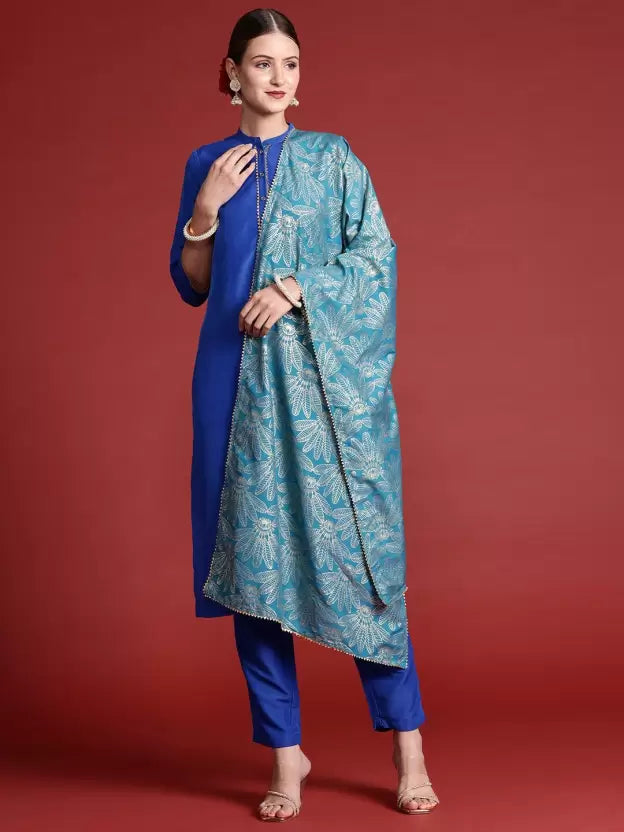 Women Blue Kurta Pant Set