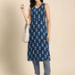 Women Floral Printed Styled Back Kurta with Trousers