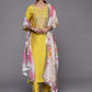 Women Silk Blend Kurta Pant Set