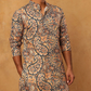 Men Paisley Printed Thread Work Kurta