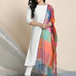 Women Silk Blend Kurta Pant Dupatta Set with colorful Dupatta