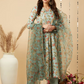 Floral Printed Kurta & Trousers With Dupatta