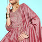 Women Pink Ethnic Motifs Embroidered Sequinned Kurta With Trousers & Dupatta