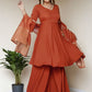 Women Printed Regular Pure Silk A-Line Kurta with Trousers & With Dupatta