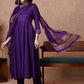 V-Neck Kurta With Trousers & Dupatta