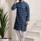 Men Floral Printed Regular Pure Cotton Kurta With Churidar