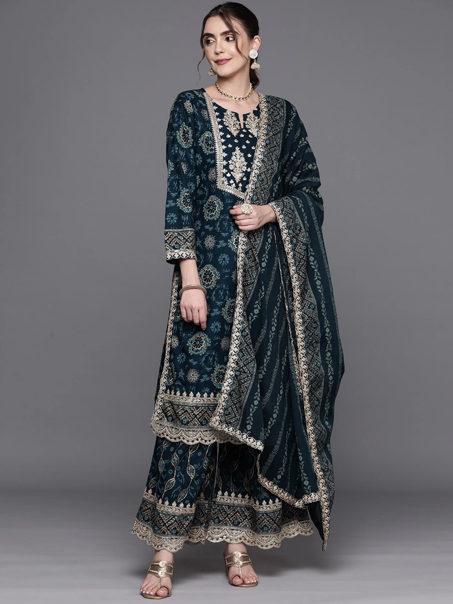 Women Viscose Rayon Kurta Sharara Set