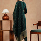 Ethnic Motifs Embroidered Thread Work Kurta With Trousers & Dupatta