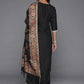 Women Black Gotta Patti Kurta with Palazzos & With Dupatta