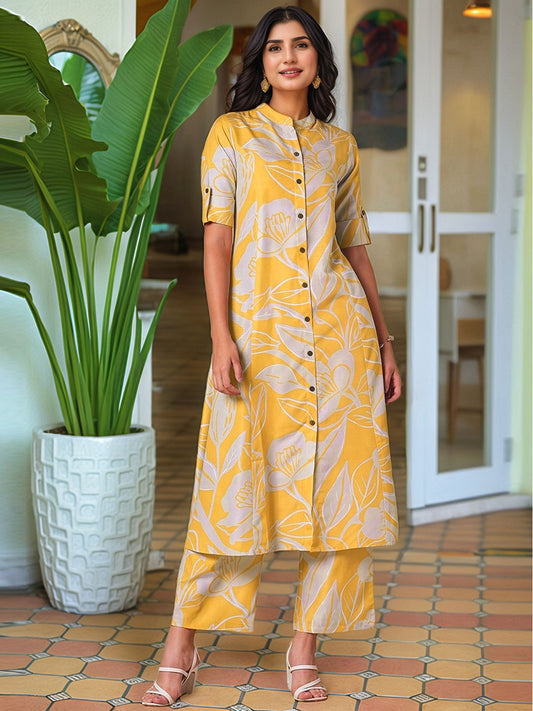 Women Floral Printed Kurta with Palazzo