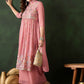 Embroidered Kurta & Trousers With Dupatta