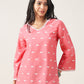 Geometric Printed V-Neck Pure Cotton Kurti