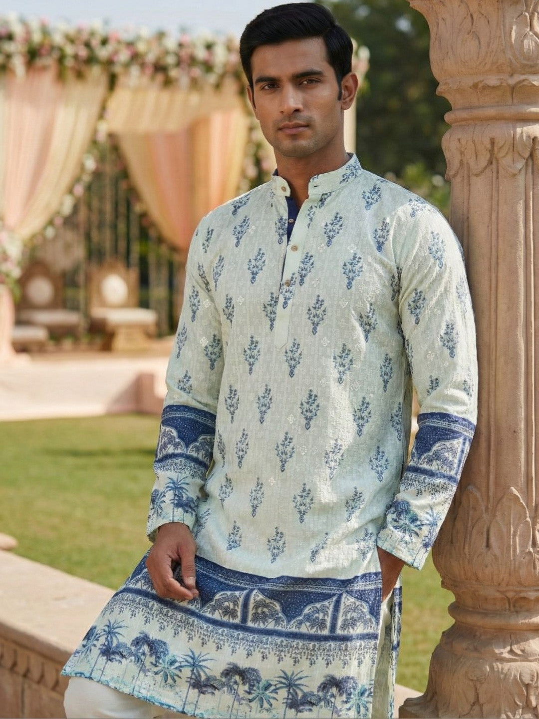 Men Ethnic Motifs Printed Regular Kurta with Pyjamas