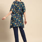 Women Floral Printed Kaftan Kurta with Trousers