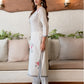 Women Pure Cotton, Jacquard Kurta Pant Dupatta Set