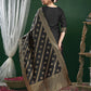 Women Silk Blend, Jacquard Kurta Pant Dupatta Set