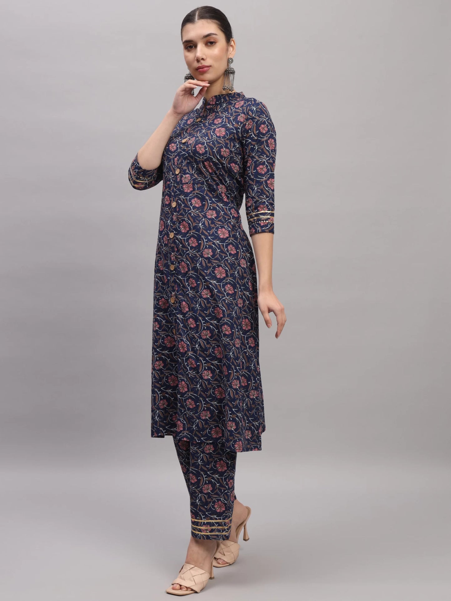 Women Pure Cotton Kurti Pant Set