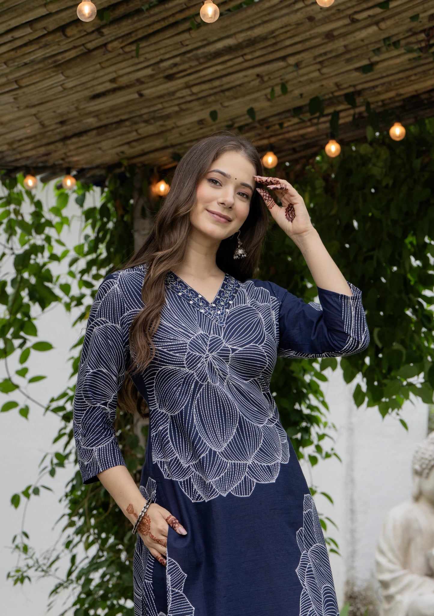 Women Pure Linen Kurta Pant Set