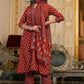 Women Viscose Rayon Kurta Pant Dupatta Set