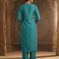 Women Silk Blend Kurta Pant Dupatta Set