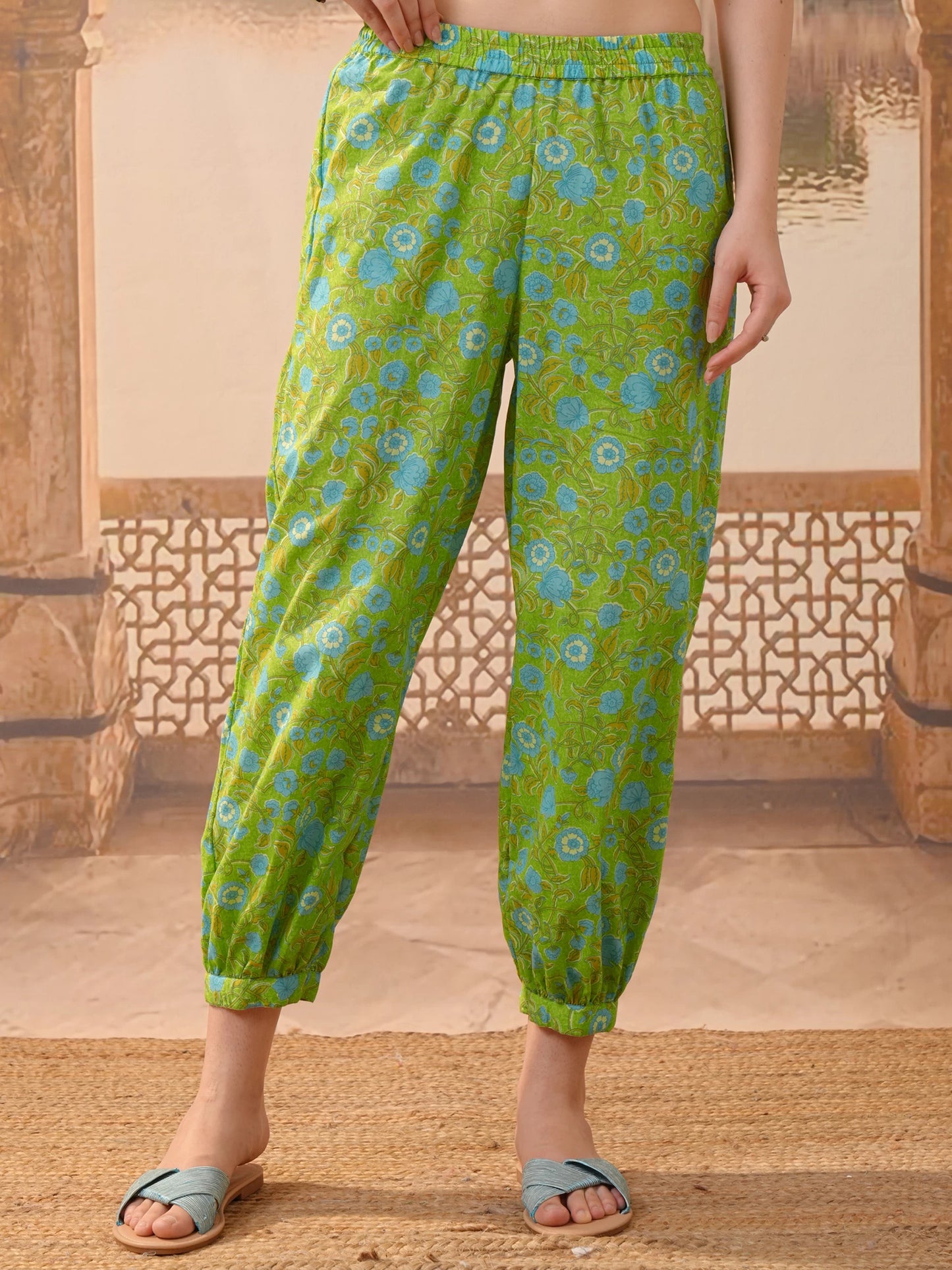 Women Pure Cotton Kurta Pant Attached Dupatta Set