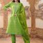 Women Pure Cotton Kurta Pant Attached Dupatta Set