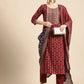 Women Viscose Rayon Kurta Pant Dupatta Set