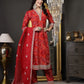 Women Silk Blend Kurta Pant Dupatta Set