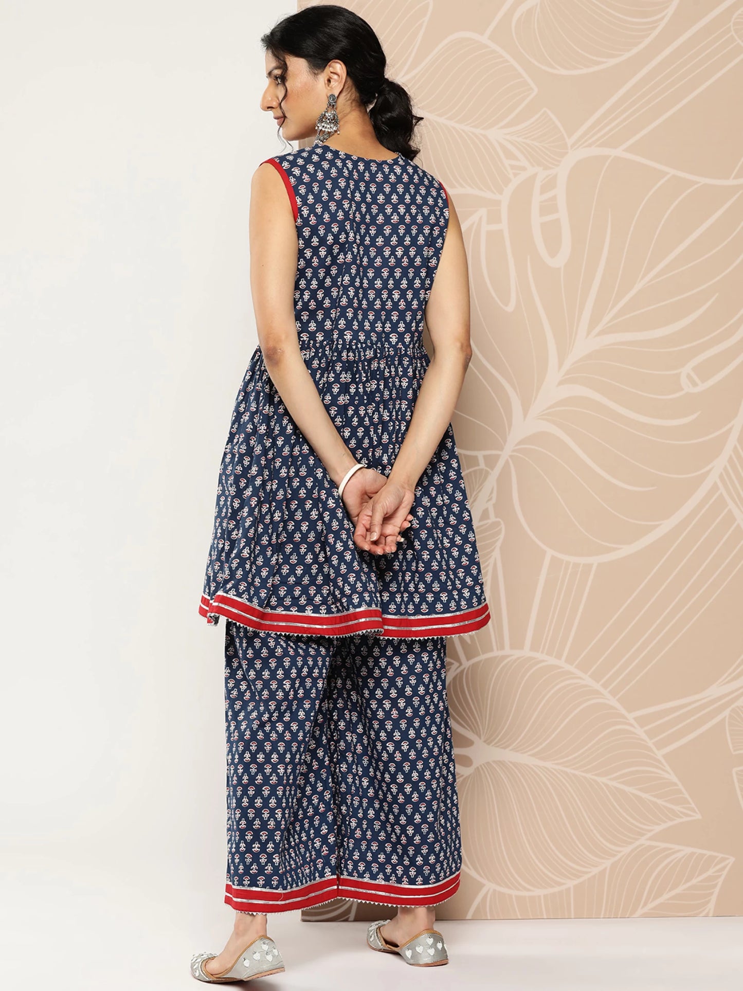 Women Viscose Rayon Kurta Palazzo Set