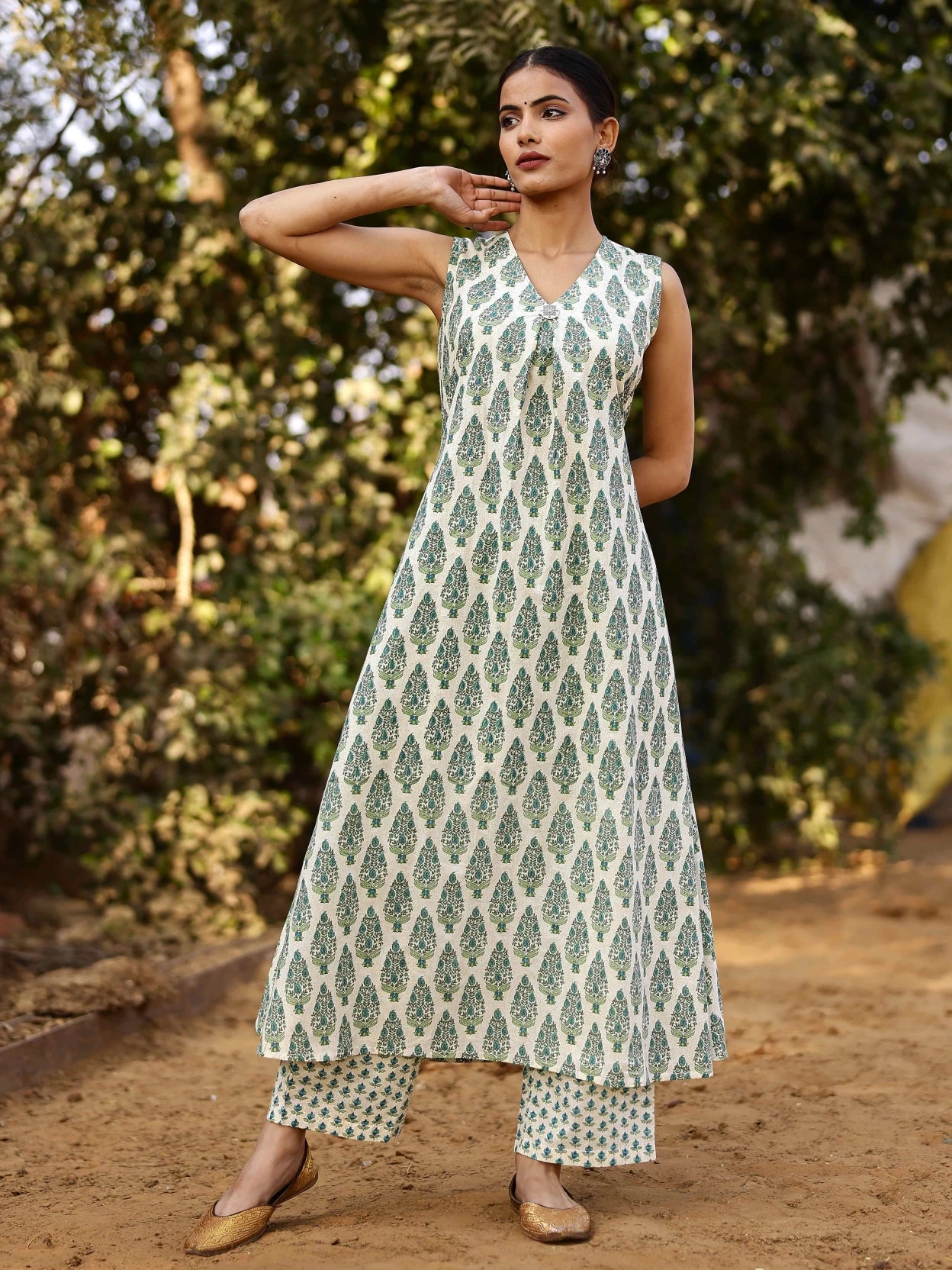 Women Pure Cotton Kurta Palazzo Set