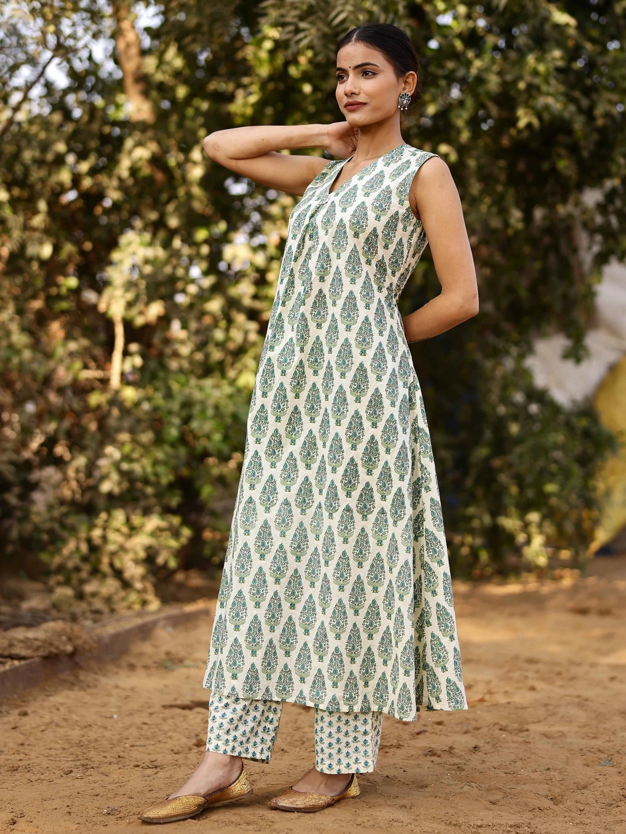 Women Pure Cotton Kurta Palazzo Set