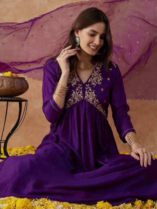 Women Pure Silk Kurta Pant Dupatta Set
