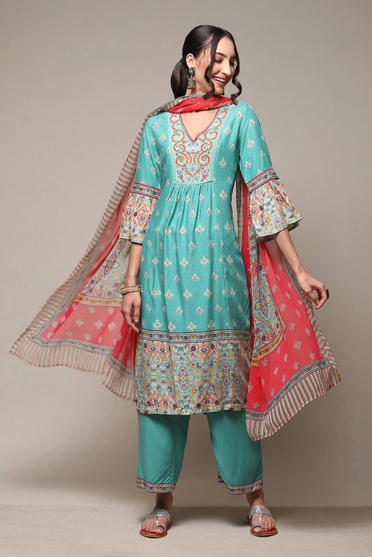 Printed Kurta, Salwar & Dupatta Set