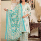 Women Pure Cotton Kurta Palazzo Attached Dupatta Set