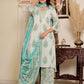 Women Pure Cotton Kurta Palazzo Attached Dupatta Set