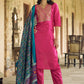 Women Silk Blend Kurta Pant Dupatta Set