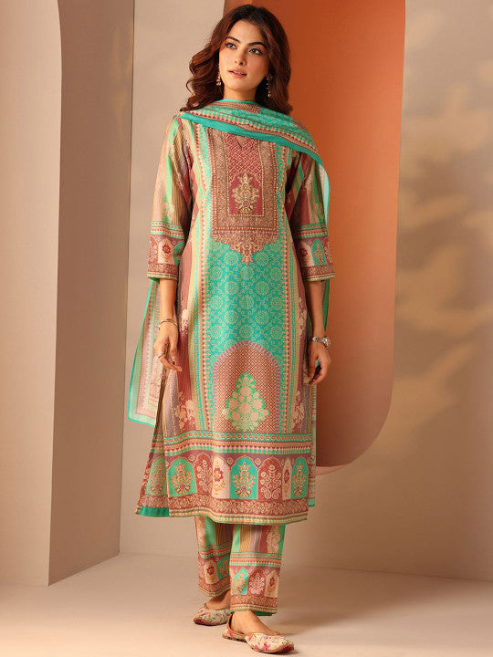 Women Ethnic Motifs Printed Kurta with Trousers & Dupatta