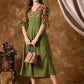 Women Printed Puff Sleeves Cotton Fit & Flare Midi Dress