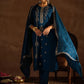 Women Ethnic Motifs Embroidered Regular Kurta with Trousers & With Dupatta