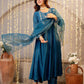 Women Embroidery Solid A-Line Kurta and Pant Set with Dupatta