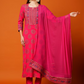 Ethnic Motifs Printed Regular Kurta with Trousers & Dupatta