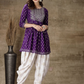 Ethnic Motifs Printed Gotta Patti A Line Kurti With Dhoti Pants