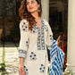 Women Kurta Set Printed V Neck Straight Kurta & Bottom with Dupatta Set
