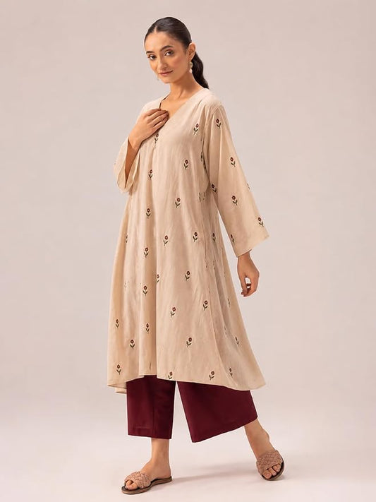 Women's Viscose Rayon A-Line Printed Co-Ord Set with Palazzo